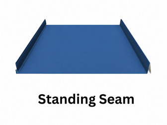 Standing seam metal roof panel profile for snow guard compatibility
